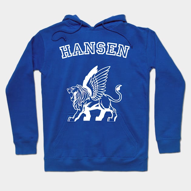 Hansen White Logo Hoodie by hamiltonarts